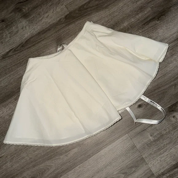 Celia White cotton built in bloomer shorts mini skirt
